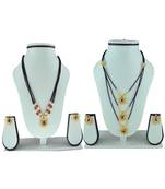 Womens Trends Combo Pack Of Two Traditional, Ethnic And Antique Gold Plated Mangalsutra And Earrings Set