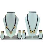 Womens Trends Combo Pack Of Two Traditional, Ethnic And Antique Gold Plated Mangalsutra And Earrings Set