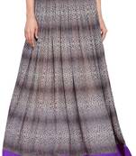 Multi Colour Georgette Digital Print Skirt with Violet Border