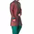 Red  Indo Western Kurta Set With Velvet Colllar And Full Panel Patti And Buttons