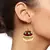 Maroon Blue White Gold Plated Meenakari Pearl Enamel Jhumki Earring for Women