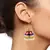 Pink Blue White Gold Plated Meenakari Pearl Enamel Jhumki Earring for Women