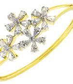 Gold Cubic Zirconia bangles-and-bracelets