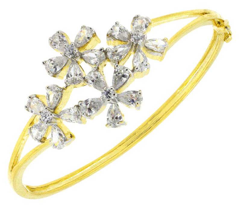 Gold Cubic Zirconia bangles-and-bracelets