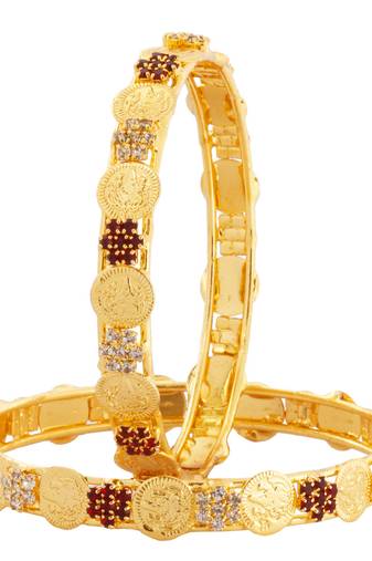 Gold Cubic Zirconia bangles-and-bracelets
