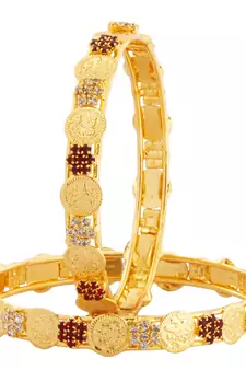 Gold Cubic Zirconia bangles-and-bracelets