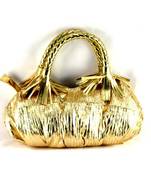 fancy hand bag golden color 