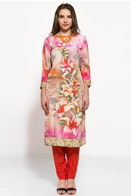 multicolor crepe digital print kurti 1