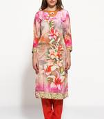 multicolor crepe digital print kurti