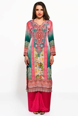 multicolor crepe printed kurti 1