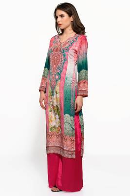 multicolor crepe printed kurti 2