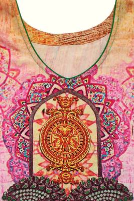 Pink crepe digital print kurti 4