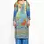 Blue crepe digital printed kurti