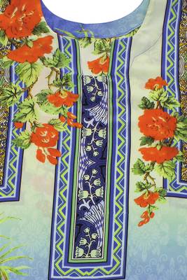 Blue crepe digital printed kurti 4
