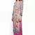 Sky blue and pink crepe printed kurti