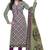 Grey Cotton printed unstitched salwar with dupatta
