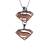 Dashing Double Superman Pendant With Chain