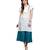 White Solid Cotton Blend Kurtis