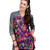 Purple Printed Cotton & Polyester Kurtis