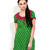 Green & Maroon Printed Cotton Kurtis