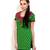 Green & Maroon Printed Cotton Kurtis