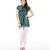 Green & Black Printed Polyester Kurtis