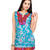 Green & Red Printed Cotton Kurtis