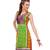 Green & Purple Printed Cotton Kurtis