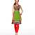 Green & Purple Printed Cotton Kurtis