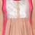 Beige & Pink Solid Cotton & Jacquard Kurtis