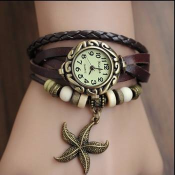 Morcrest Brown Leather Charms Watch 1