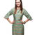Green & Red Stripes Polyester Kurtis