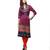 Fuchsia Printed Cotton Jacquard Kurtis