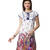 White & Blue Printed Cotton Kurtis