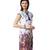 White & Blue Printed Cotton Kurtis