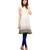 Ecru & Blue Printed Cotton Kurtis