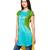 Blue & Yellow Solid Cotton Kurtis