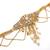 Bridal pearl cz beads mesh design gold plated saree waist belt
