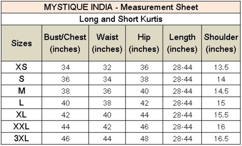 Mystique India Green 3|4 Sleeve Chinese Collar Khadi Long Kurti For women