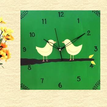 Wooden Wall Clock - Love Birds 1