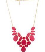 Pink Flower Stelment Necklace