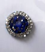 Round Royal Blue Bindi with Decorations