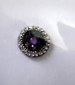 Round Purple Bindi with decorations