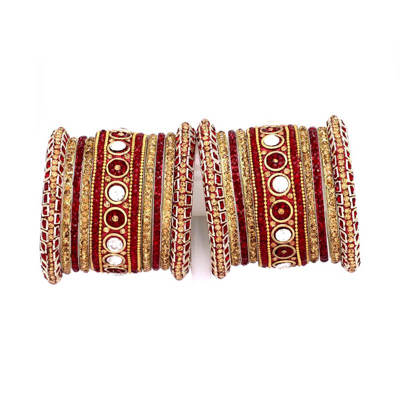 Indian Bridal Rajasthani Lakh chura Bangles (RED)