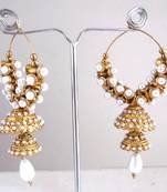 Double jhumki pearl earring