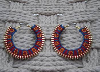 color carnival- handmade hoops MAROON 1
