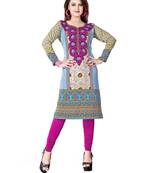 Multicolor american crepe printed kurti