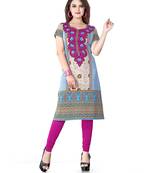 Multicolor american crepe printed kurti
