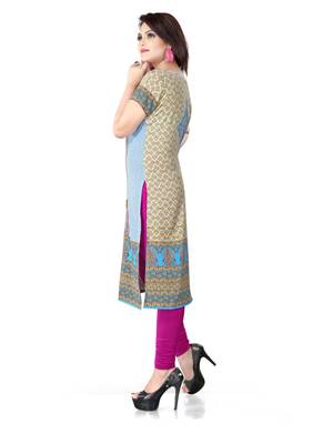 Multicolor american crepe printed kurti 3