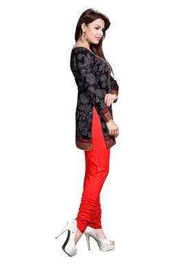Black american crepe printed kurti 4